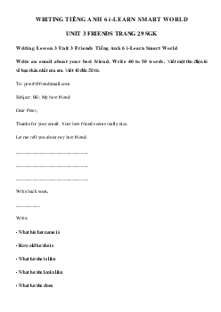 Write an email about your best friend - Smart World