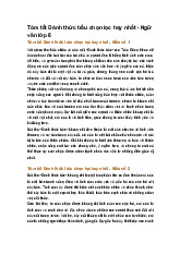 Tóm tắt Đánh thức trầu chọn lọc hay nhất - Ngữ văn lớp 6