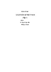 Giáo trình luật dân sự Việt Nam (Tập 1) | Trường Đại học Luật - Đại học Quốc gia Hà Nội