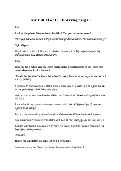 Giải Tiếng Anh 10 Unit 3: 3H Writing | Friends Global