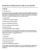 Bài tập đoạn văn tiếng Anh lớp 4 có đáp án mới nhất 2024