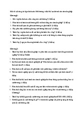 Một số nội dung ôn tập chính môn Môi trường và lợi thế canh tranh   | Học viện Nông nghiệp Việt Nam