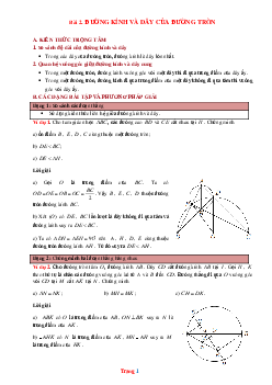 Phương pháp giải hình 9 đường kính và dây của đường tròn (có đáp án và lời giải chi tiết)