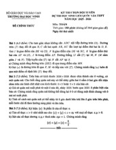 Đề chọn ĐT thi HSG QG Toán THPT năm 2025 – 2026 trường chuyên ĐH Vinh – Nghệ An