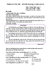 Đề kiểm tra định kì giữa học kì I môn: Tiếng Việt Lớp 3 Năm học: 2025 – 2026