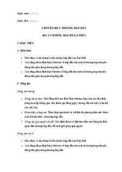 Giáo án chuyên đề Vật lý 11 Kết nối tri thức
