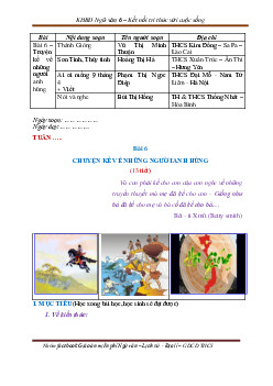 Giáo án Ngữ văn 6 sách Kết nối tri thức với cuộc sống HK2