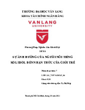 Nghiên Cứu Sự Ảnh Hưởng Của KOL/IDOL Đến Giới Trẻ - Nhóm 7 | Đại học Văn Lang