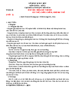 Giáo án Toán 2 | Ôn tập Biểu đồ sách Chân trời sáng tạo (cả năm) | Tuần 35 Tiết 1