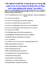 Trắc nghiệm GDQP Bài 9: Lực lượng Dân quân tự vệ - Học phần 1. Môn Giáo dục quốc phòng an ninh (GDQP) | Trường Đại học Giao thông Vận tải.