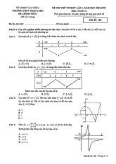 Đề thi thử TN THPT 2026 lần 1 môn Toán trường THPT Than Uyên – Lai Châu