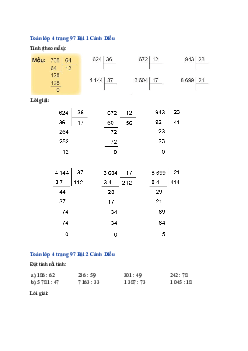 Bài 43: Toán lớp 4 Luyện tập trang 97 Cánh diều