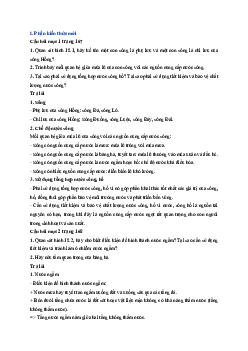 Giải SGK môn Địa lí lớp 6 Bài 18: Sông. Nước ngầm và băng hà | Cánh diều
