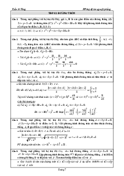 52 bài tập tọa độ phẳng có lời giải – phần đường tròn – Trần Sĩ Tùng