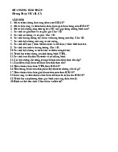 ĐỀ CƯƠNG TÂM THẦN | Đại học Y Dược Thành phố Hồ Chí Minh