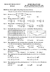 Đề tham khảo GK2 Toán 10 năm 2024 – 2025 trường THPT Trương Vĩnh Ký – Bến Tre có đáp án
