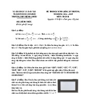 Đề thi học sinh giỏi Toán 11 năm 2024 – 2025 trường THPT Bình Chiểu – TP HCM