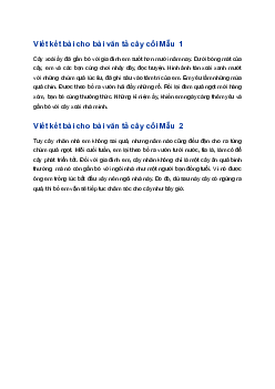 Viết kết bài cho bài văn tả cây cối mà em đã lập dàn ý | Tập làm văn 4