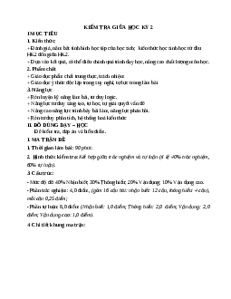 Đề thi giữa học kì 2 môn Khoa học tự nhiên 6 năm 2023 - 2024 sách Kết nối tri thức với cuộc sống | Đề 1