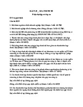 Bài Tập Giải Đáp Luật Kinh Tế 1 - Các Tình Huống Pháp Lý