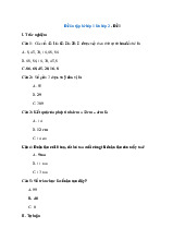 Bộ đề ôn tập hè lớp 1 lên lớp 2 môn Toán có đáp án