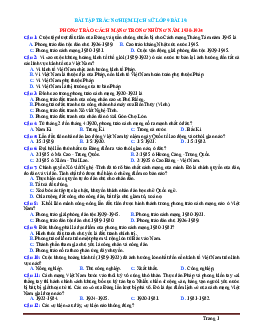 TOP 25 câu trắc nghiệm Lịch Sử 9 bài 19: Phong trào cách mạng trong những năm 1930-1935 (có đáp án)