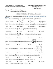 Ôn tập giữa kì 2 Toán 11 năm 2024 – 2025 trường THPT Trần Phú – Hà Nội