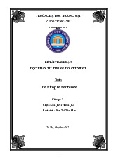 The Simple Sentence | Bài thảo luận Tư tưởng Hồ Chí Minh