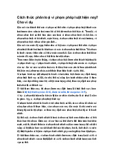 Cách thức phân loại vi phạm pháp luật hiện nay? Cho ví dụ