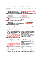 Đề ôn tập trắc nghiệm môn con người và môi trường | Trường Đại học Mở Thành phố Hồ Chí Minh