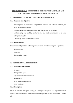 Báo cáo thí nghiệm môn Nhiệt động lực học - Truyền nhiệt nội dung tiếng Anh