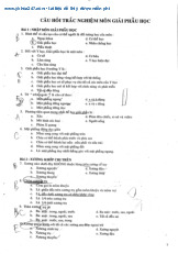 Câu Trắc Nghiệm Giải Phẫu học | Đại học Y Dược Thành phố Hồ Chí Minh