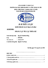 Bài tiểu luận môn pháp luật đại cương chuyên đề pháp luật về luật thừa kế | Trường Đại học Kinh doanh và Công nghệ Hà Nội