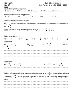 Bộ đề ôn tập kiểm tra học kì 2 môn Toán lớp 5