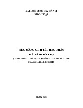 ĐỀ CƯƠNG CHI TIẾT HỌC PHẦN KỸ NĂNG BỔ TRỢ