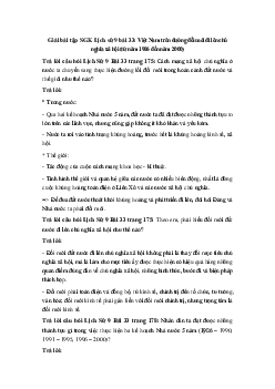 Giải bài tập SGK Lịch sử 9 bài 33