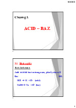 Bài giảng Chương 3: Acid - Baz môn Hóa phân tích | Trường Đại học Khoa học tự nhiên, Đại học Quốc gia Thành phố Hồ Chí Minh