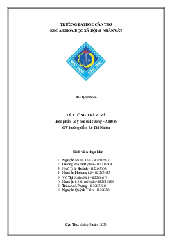 Tìm hiểu về Lý tưởng thẩm mỹ qua các thời kỳ của xã hội | Bài thảo luận môn Mỹ học Đại cương