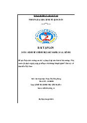 Kinh tế chính trị Mac Lenin tiểu luận năm nhất| Đại học Kinh Tế Quốc Dân