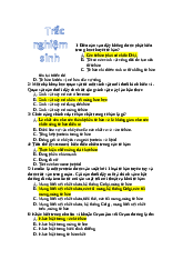 Trắc nghiệm có đáp án môn Sinh học đại cương  | Trường Đại học Y dược Cần Thơ