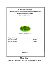 Đồ án  Chi tiết máy môn Chi tiết máy | Trường đại học kinh doanh và công nghệ Hà Nội