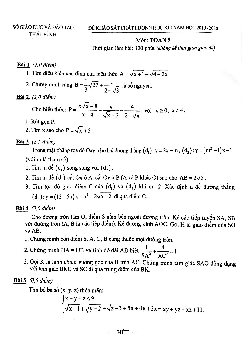 Đề thi HK1 Toán 9 năm học 2019 – 2020 sở GD&ĐT Thái Bình
