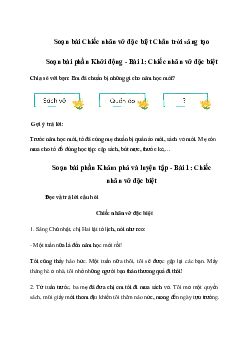 Soạn bài Chiếc nhãn vở đặc biệt trang 10 | Tiếng Việt 3 Chân trời sáng tạo
