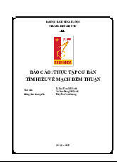 Báo cáo Thực Tập Cơ Bản: Mạch Đếm Thuận  | Thực tập cơ bản | Trường Đại học Bách khoa Hà Nội