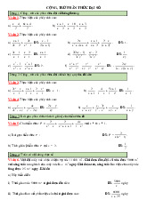 Bài tập Cộng, trừ phân thức đại số môn Toán lớp 8