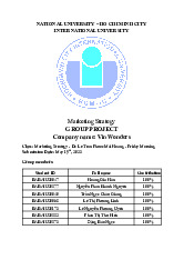 Company name: VinWonders | Bài báo cáo nhóm học phần Marketing Strategy | Trường Đại học Quốc tế, Đại học Quốc gia Thành phố Hồ Chí Minh