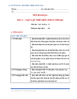 Bài 1: Tạo lập thế giới (5) | Bài giảng PowerPoint môn Ngữ văn 10 | Chân trời sáng tạo