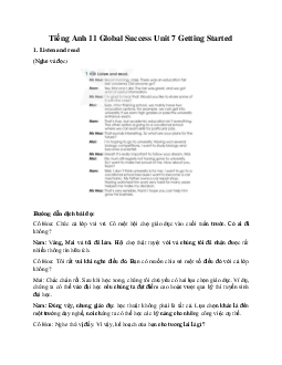 Giải Unit 7 Getting Started | Tiếng Anh 11 Global Success