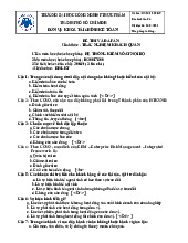 Đề thi và đáp án trắc nghiệm Hệ thống kiểm soát nội bộ - Hệ thống kiểm soát nội bộ | Đại học Công nghiệp Thực phẩm Thành phố Hồ Chí Minh