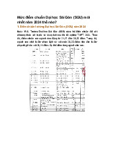Mức điểm chuẩn Đại học Sài Gòn (SGU) mới nhất năm 2024 thế nào?